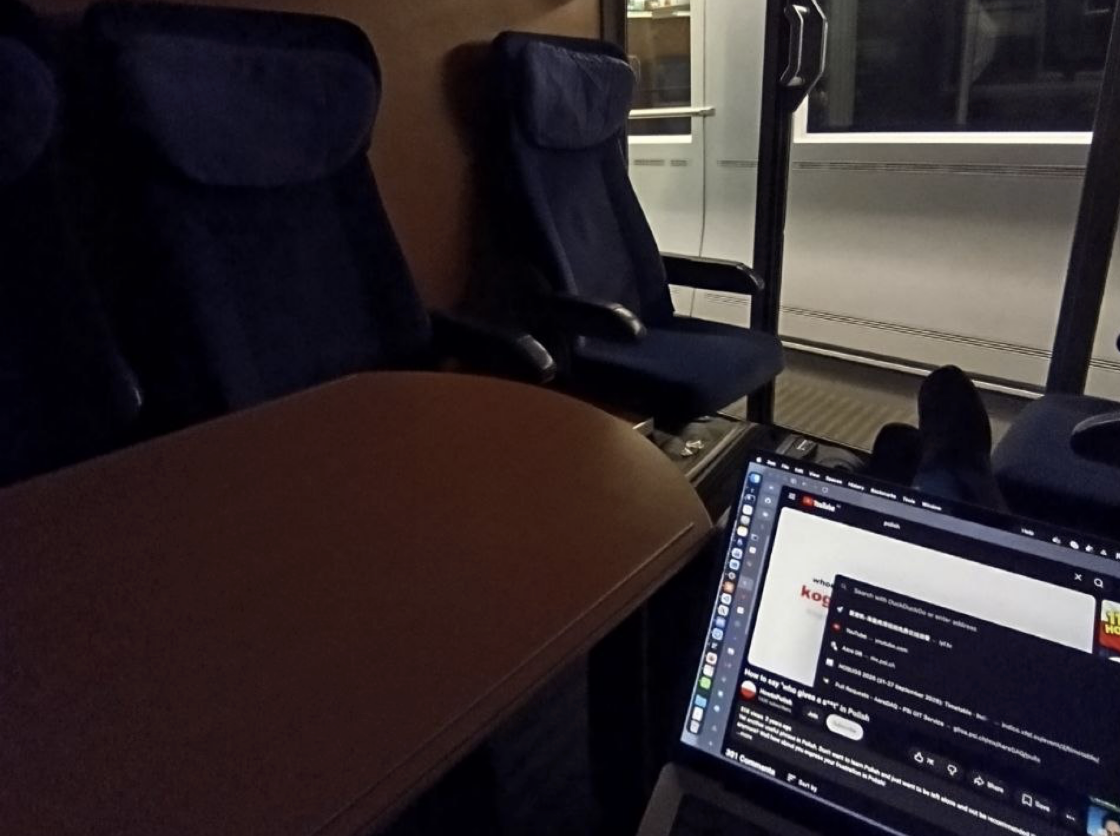 polish on the train